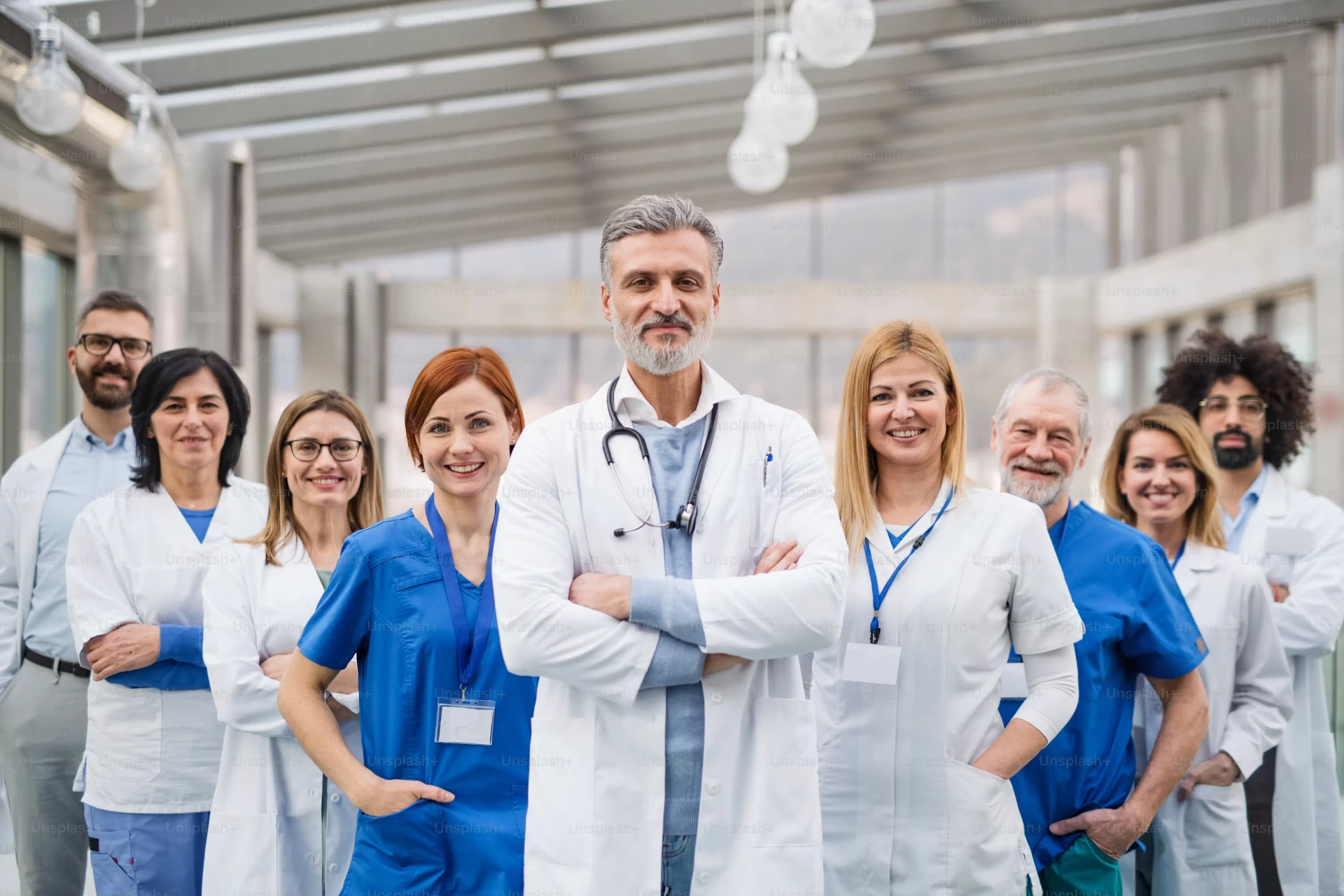 Healthcare clinicians and staff team